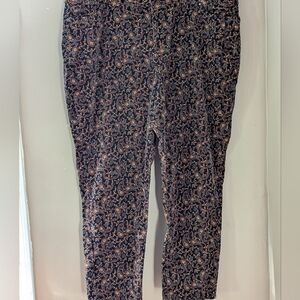 Croft&Barrow Paisley corduroy pants, Size:24W, Multi-color